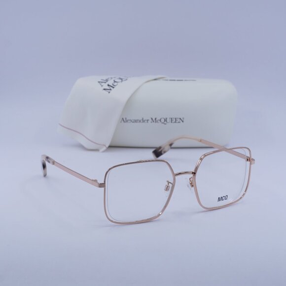McQ by Alexander McQueen MQ0318O 003 Square Eyeglasses 52mm – Gold - Picture 1 of 8